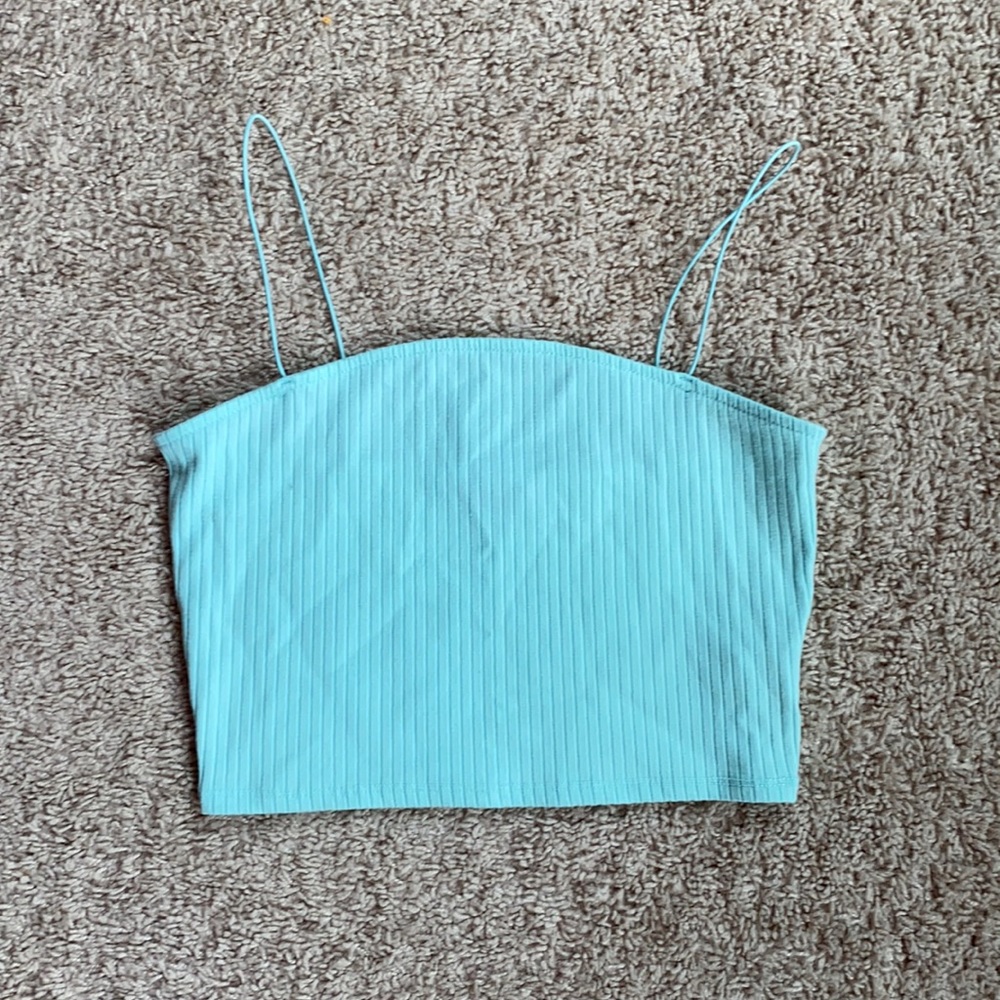 Teal Crop Top